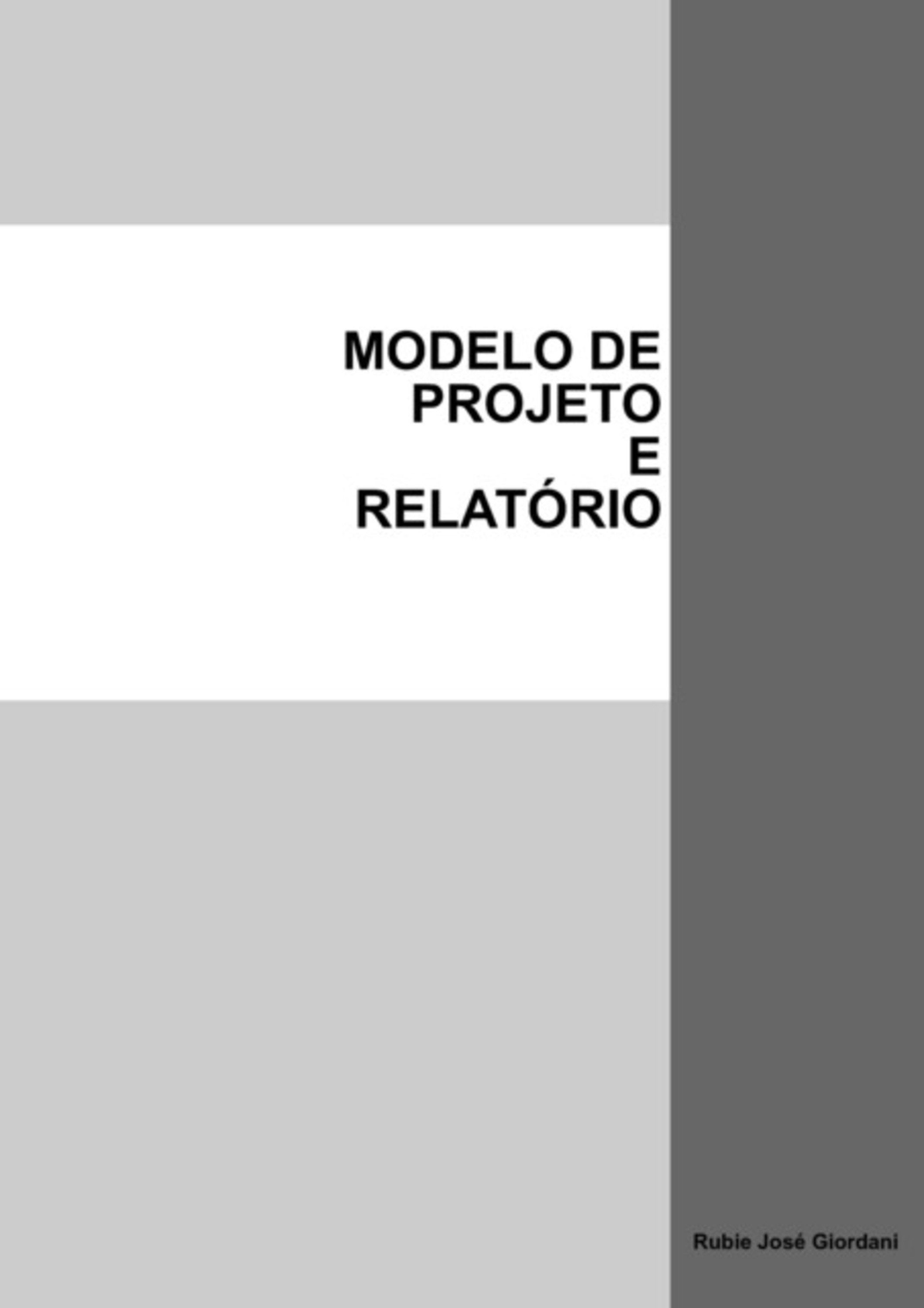 Modelo De Projeto E Relatório