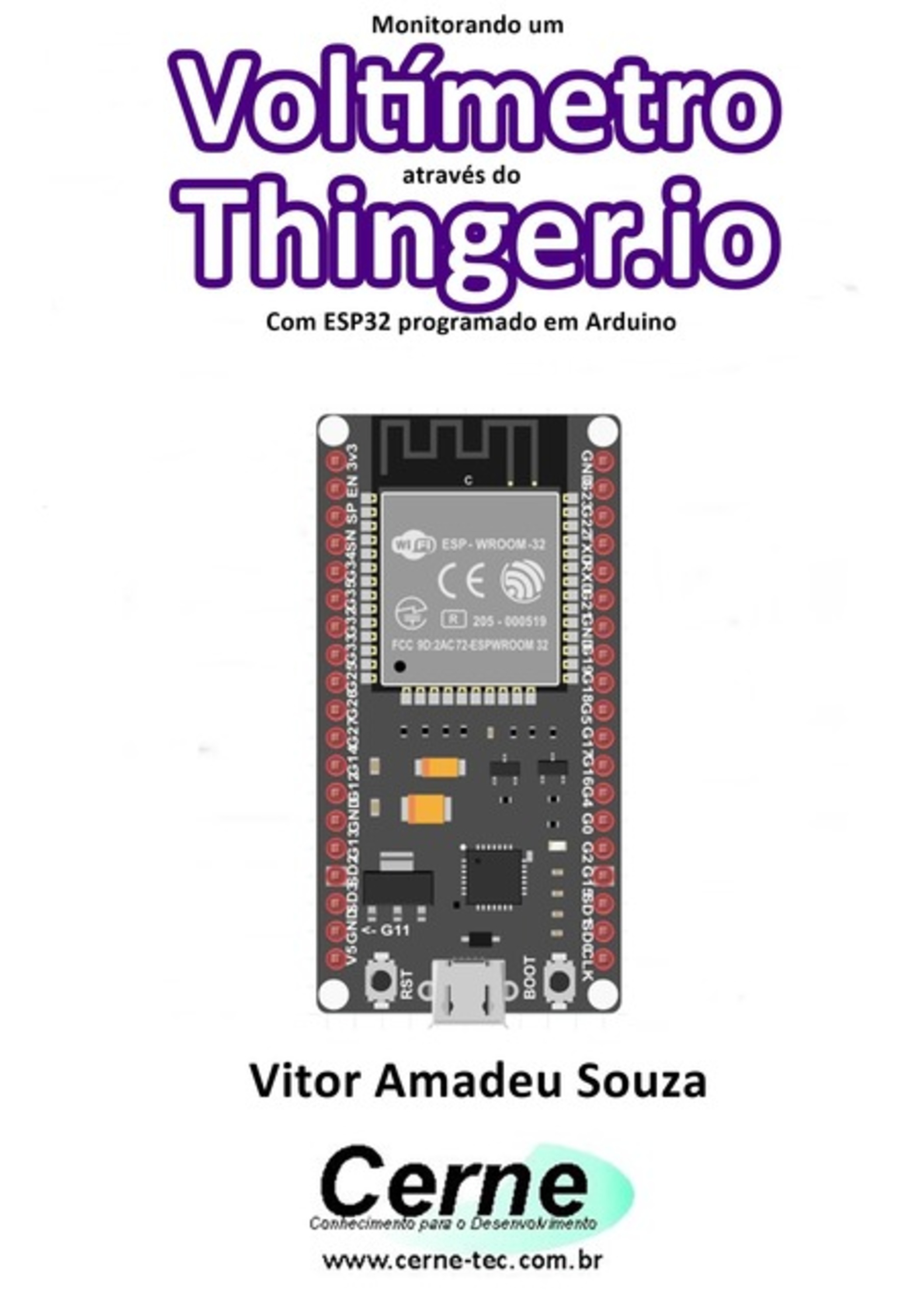 Monitorando Um Voltímetro Através Do Thinger.io Com Esp32 Programado Em Arduino