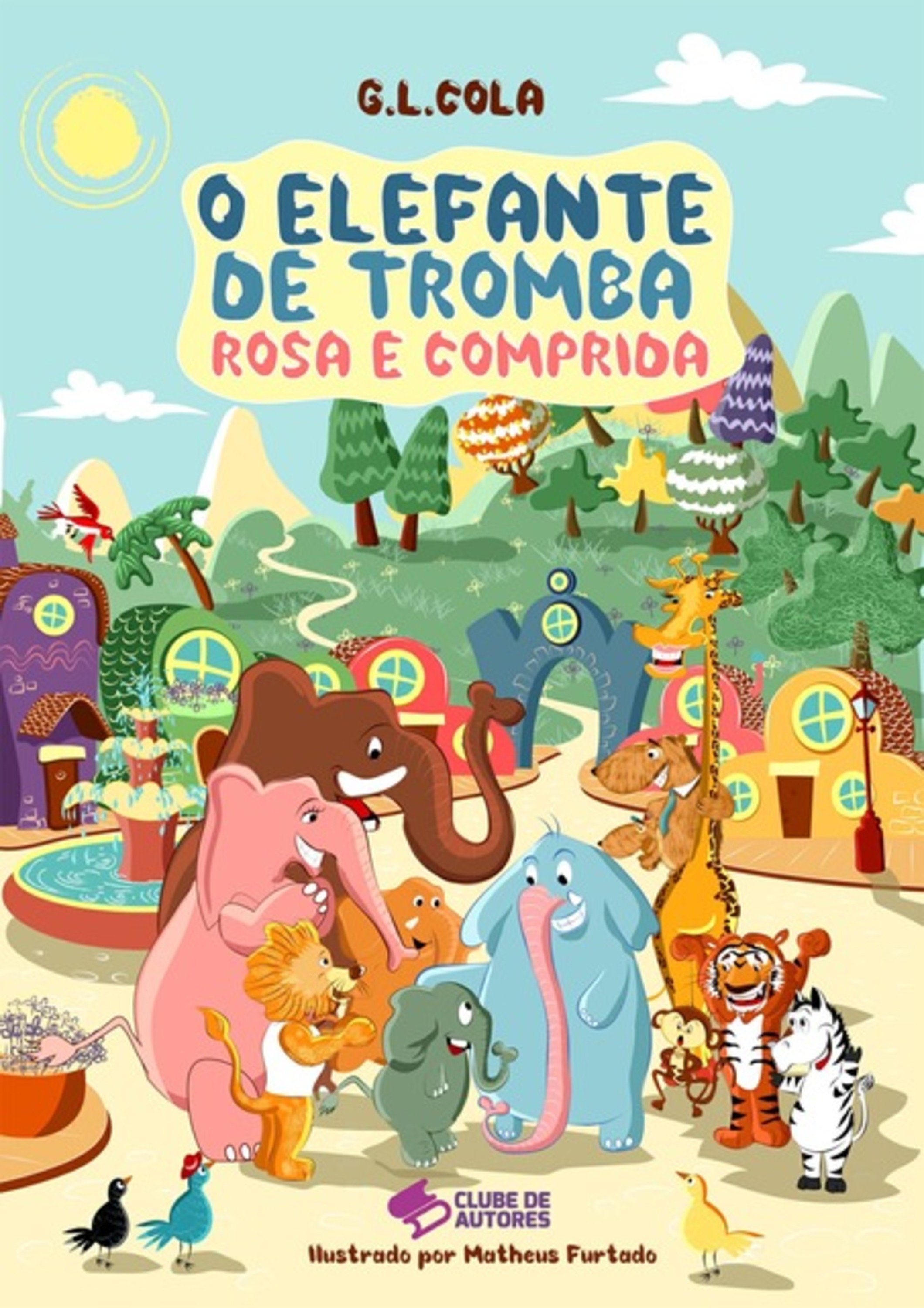 O Elefante De Tromba Rosa E Comprida