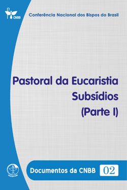 Pastoral da Eucaristia – Subsídios (Parte I) - Documentos da CNBB 02 - DIGITAL