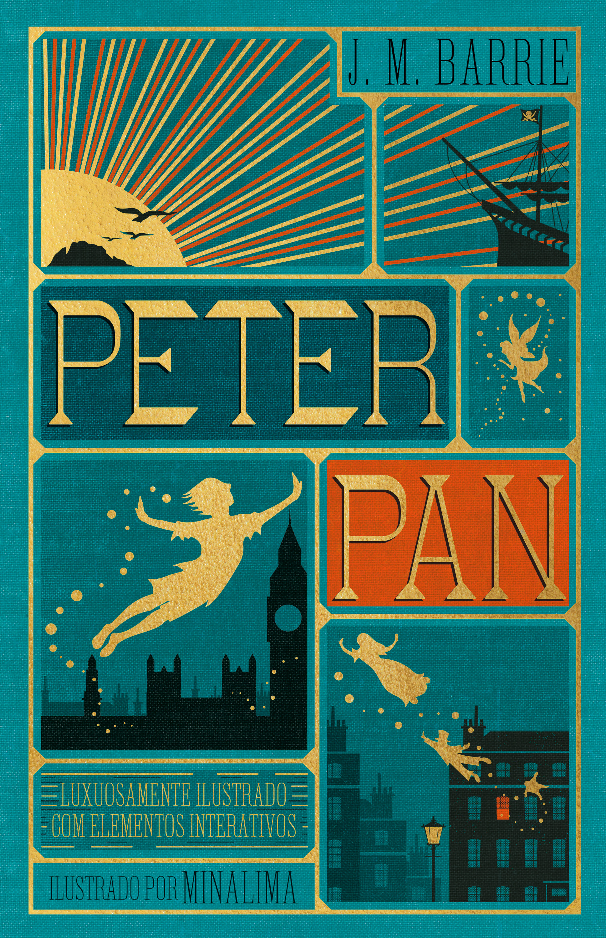 Peter Pan – Edição de luxo ilustrada e com elementos interativos do estúdio MinaLima