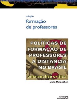 Políticas de formação de professores a distância no Brasil