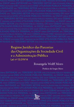 Regime Jurídico das Parcerias das Organizações da Sociedade Civil e a Administração Pública - Lei no 13.019/14