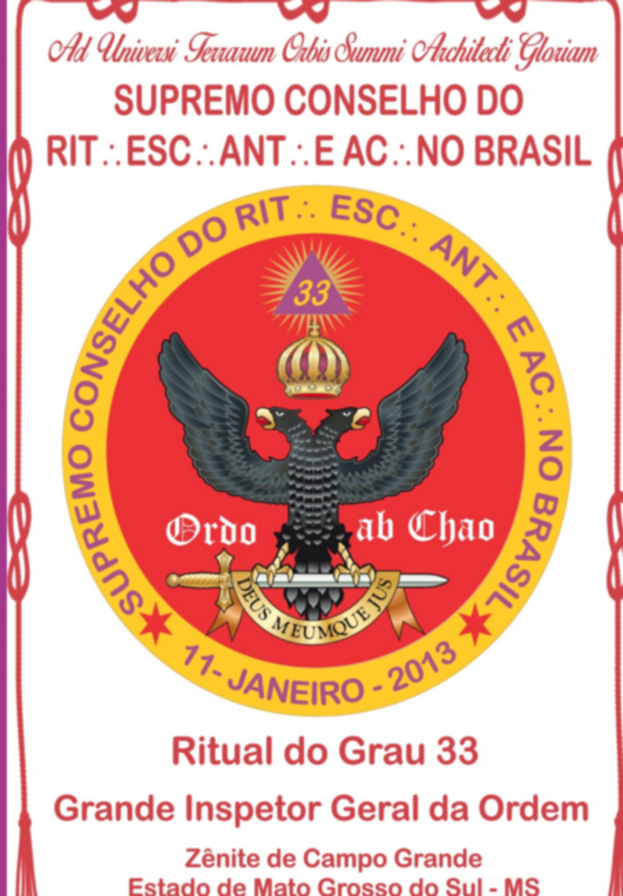 Ritual Do Grau 33 Grande Inspetor Geral Da Ordem