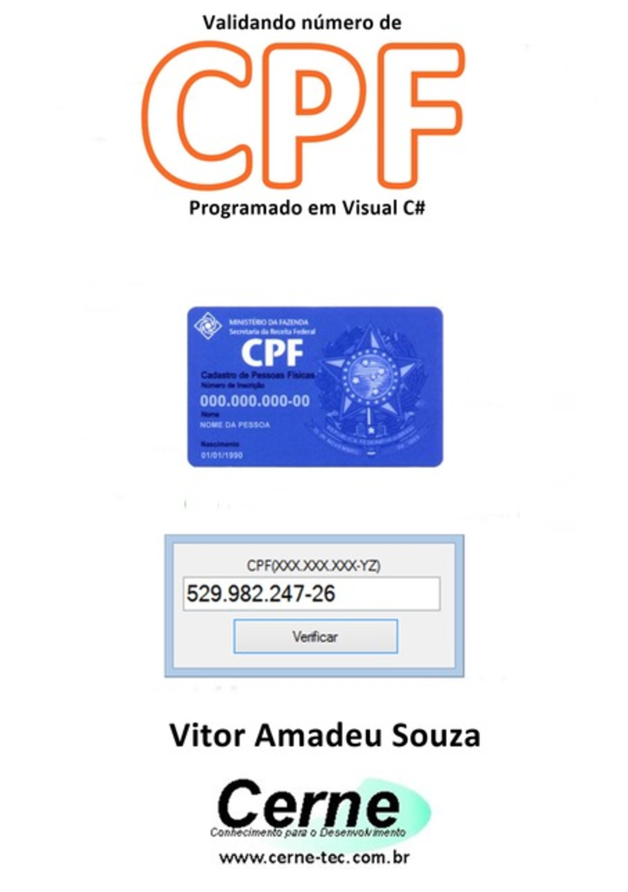 Validando Número De Cpf Programado Em Visual C#