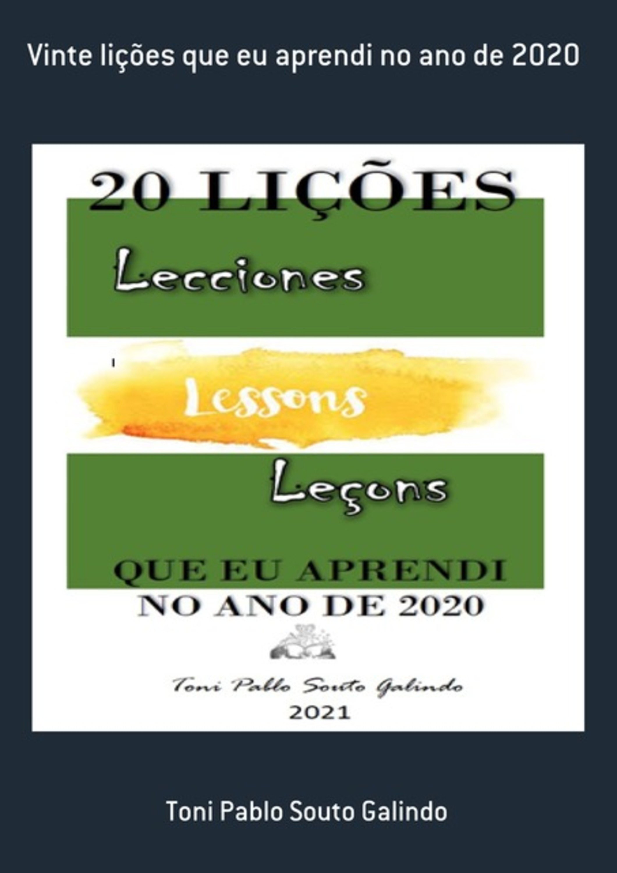 Vinte Lições Que Eu Aprendi No Ano De 2020