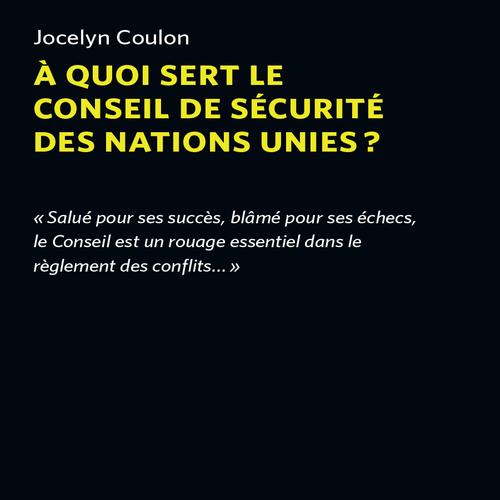 À quoi sert le conseil de sécurité des nations unies?