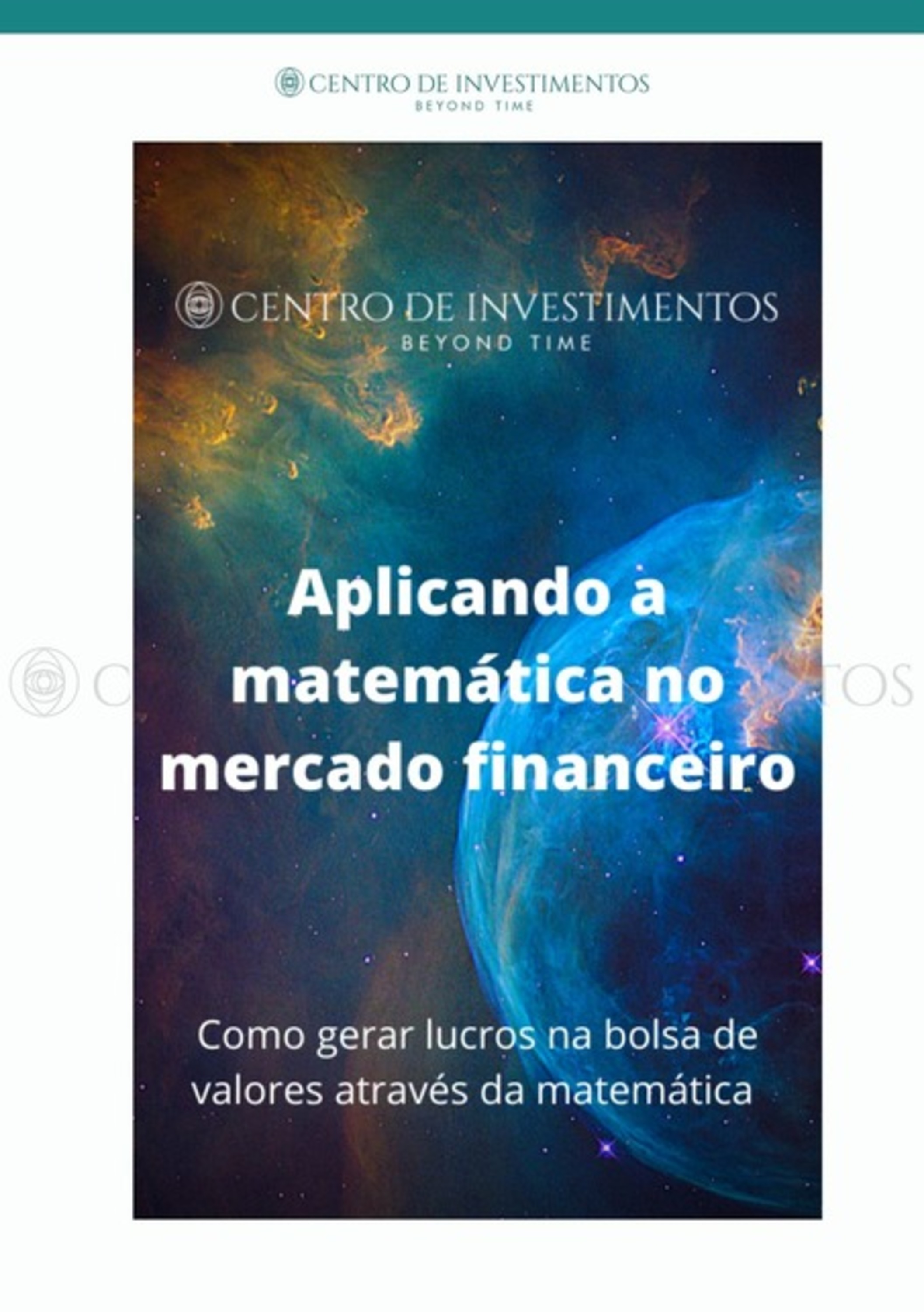 Aplicando A Matemática No Mercado Financeiro