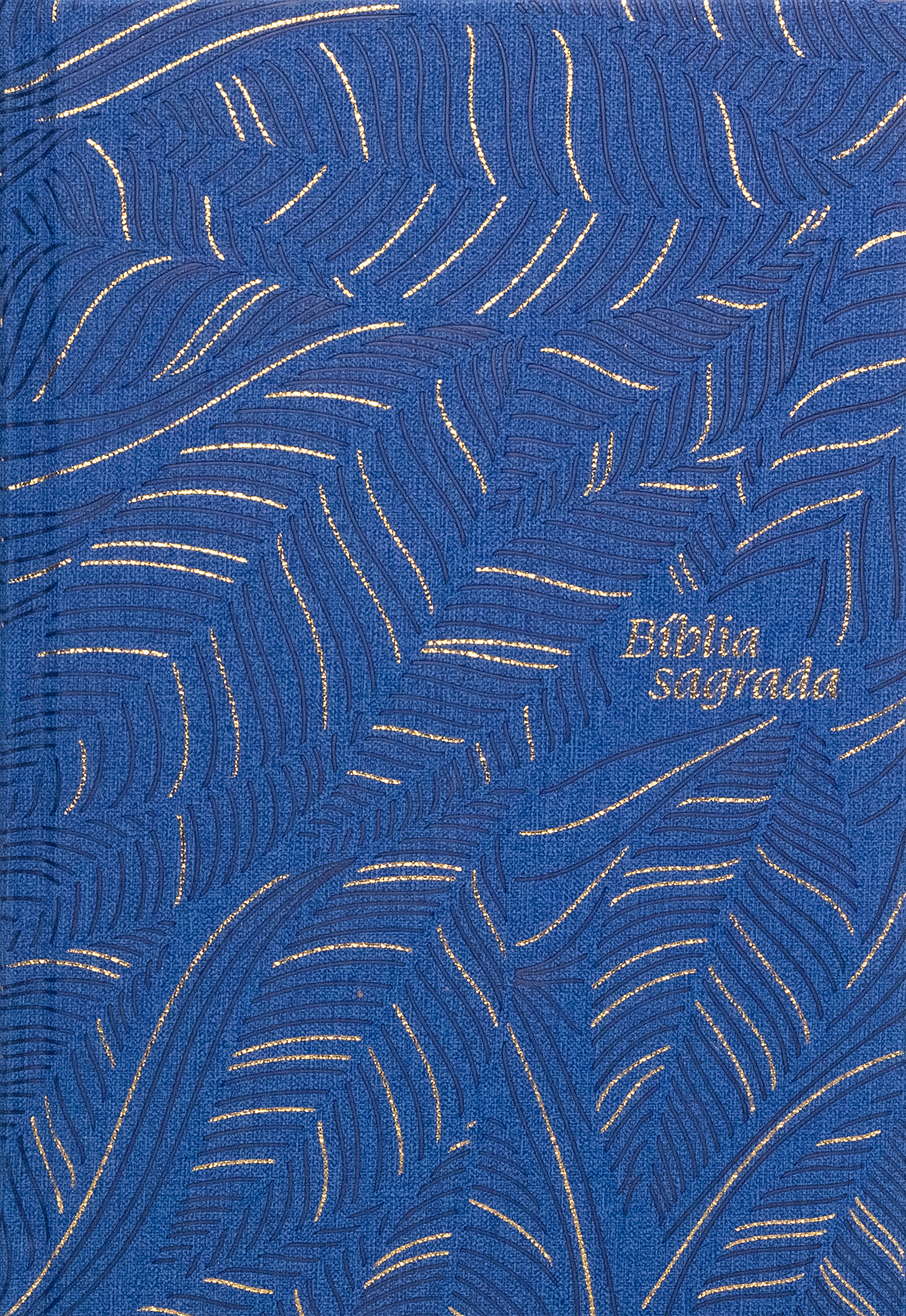 Bíblia Slim NVI, Letra Grande, Couro-soft azul sobre capa dura, Abstrata