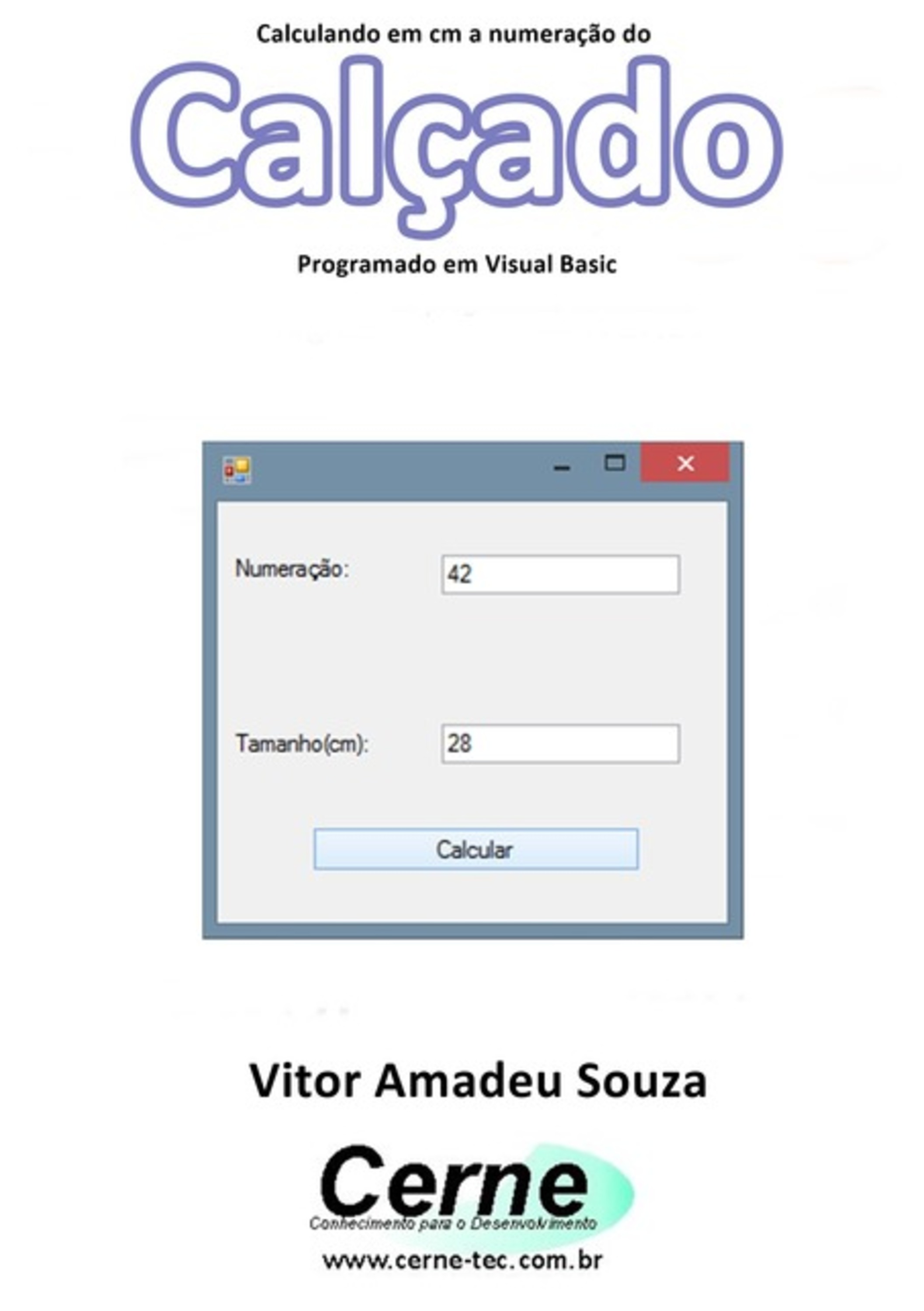 Calculando Em Cm A Numeração Do Calçado Programado Em Visual Basic