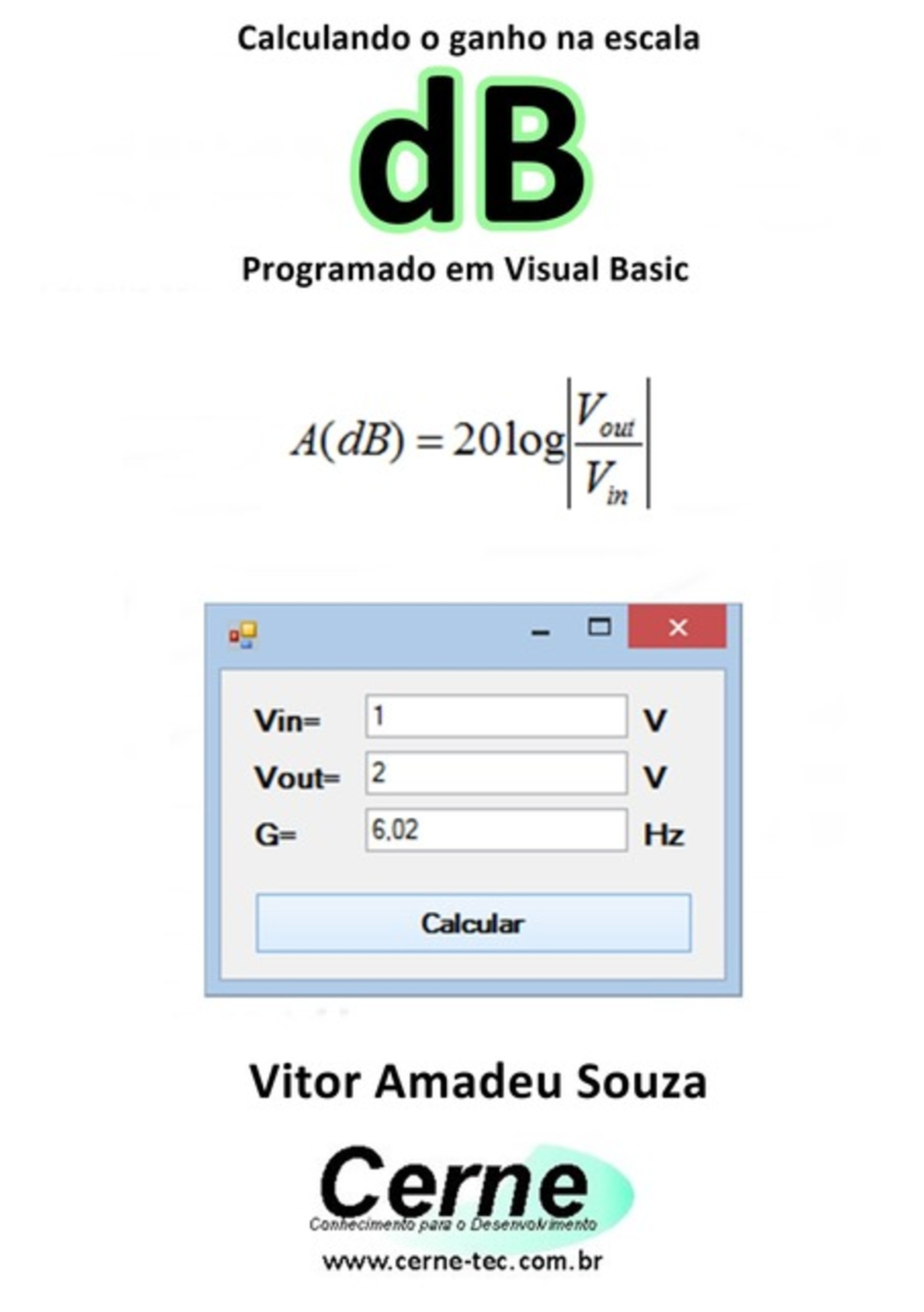 Calculando O Ganho Na Escala Db Programado Em Visual Basic