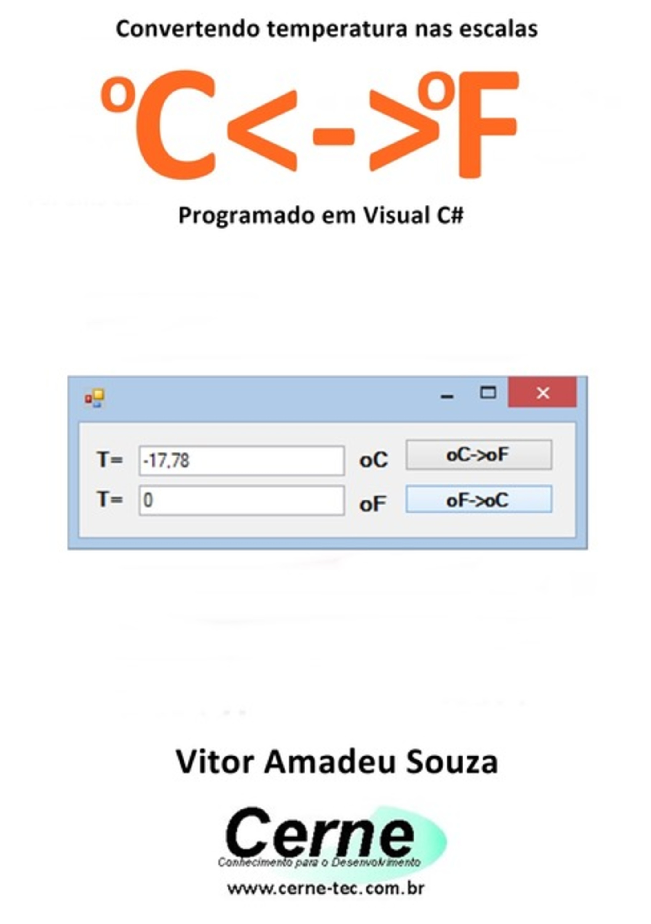 Convertendo Temperatura Nas Escalas Ocof Programado Em Visual C#