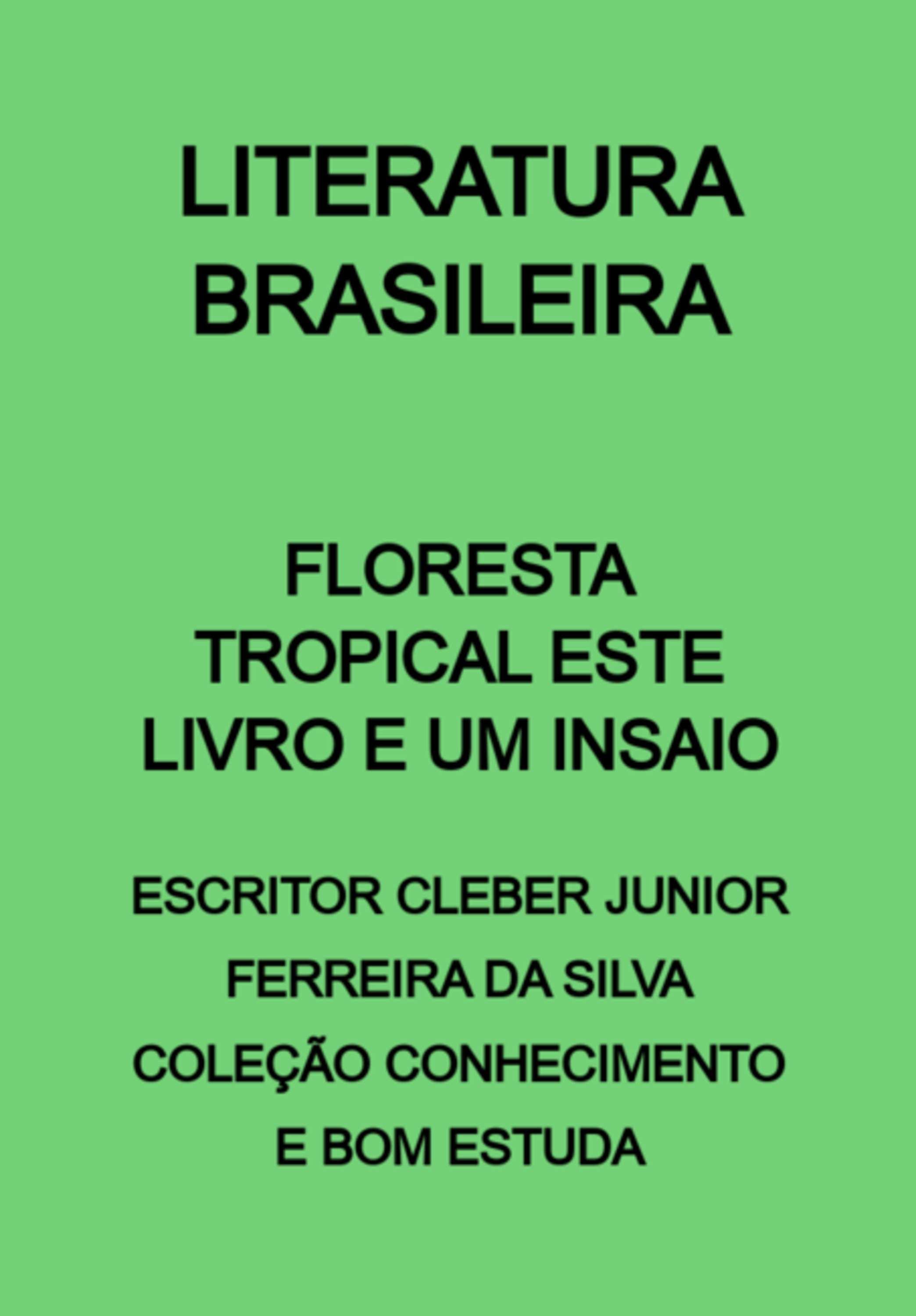 Floresta Tropical Este Livro E Um Insaio