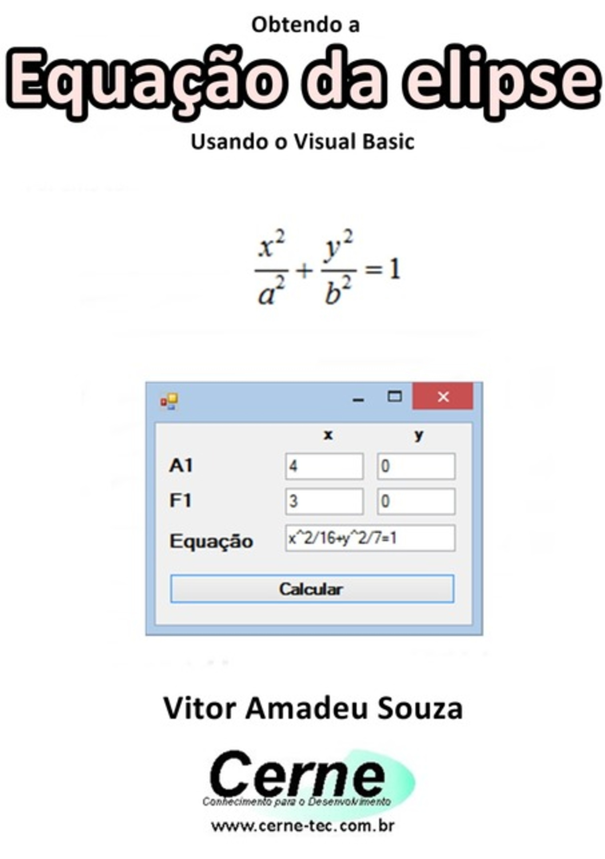 Obtendo A Equação Da Elipse Usando O Visual Basic