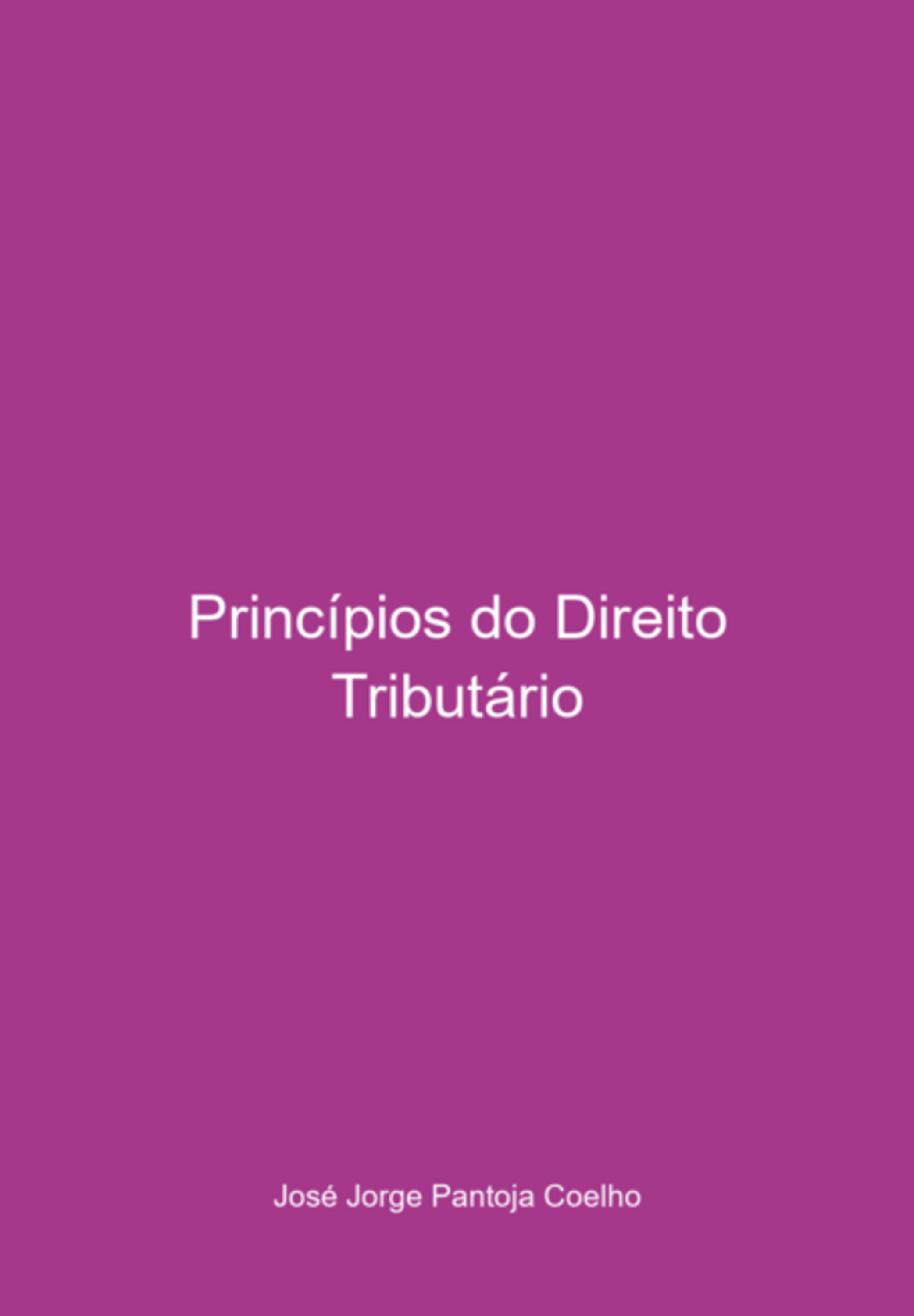 Princípios Do Direito Tributário