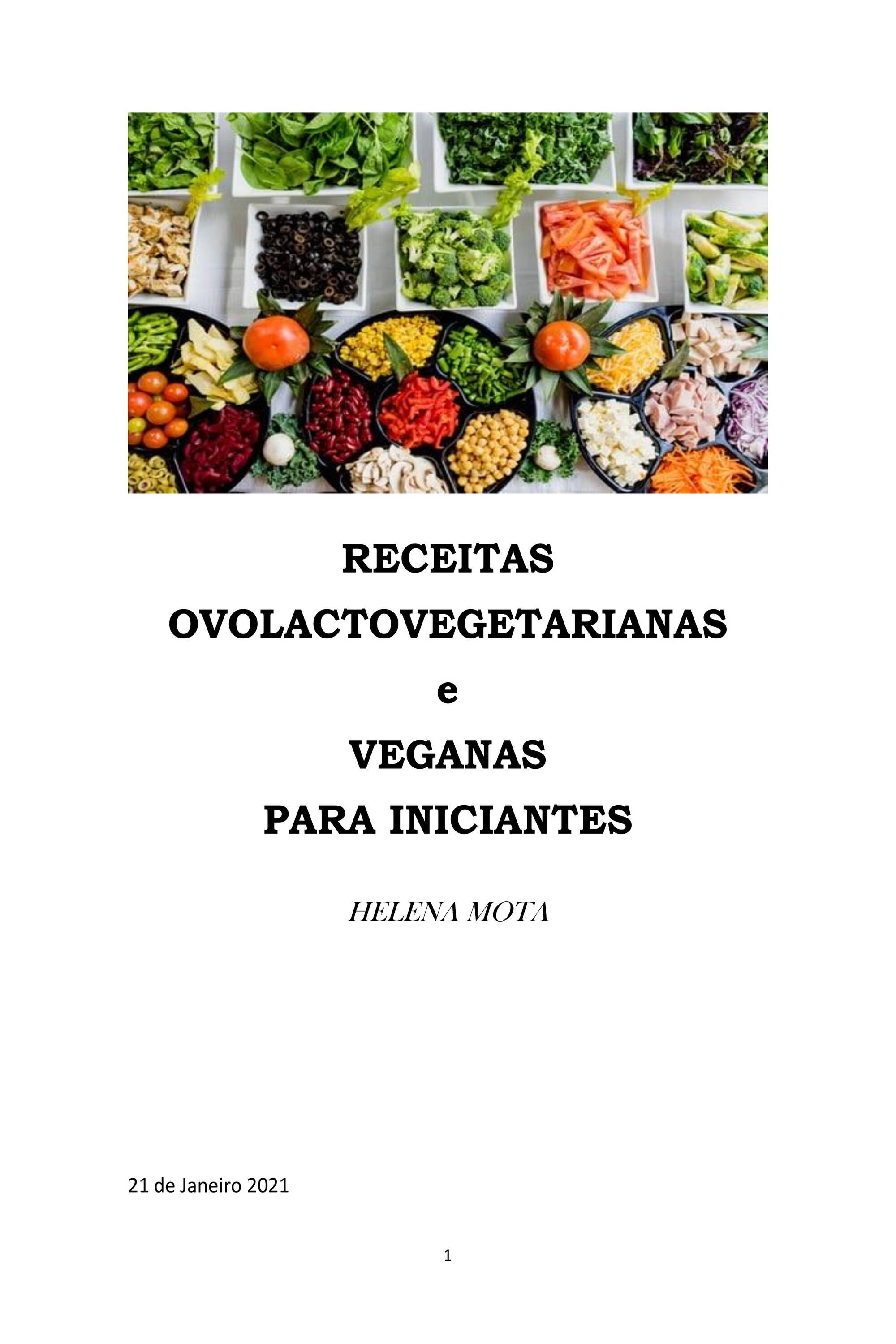 Receitas Ovolactovegetarianas e Veganas para Iniciantes